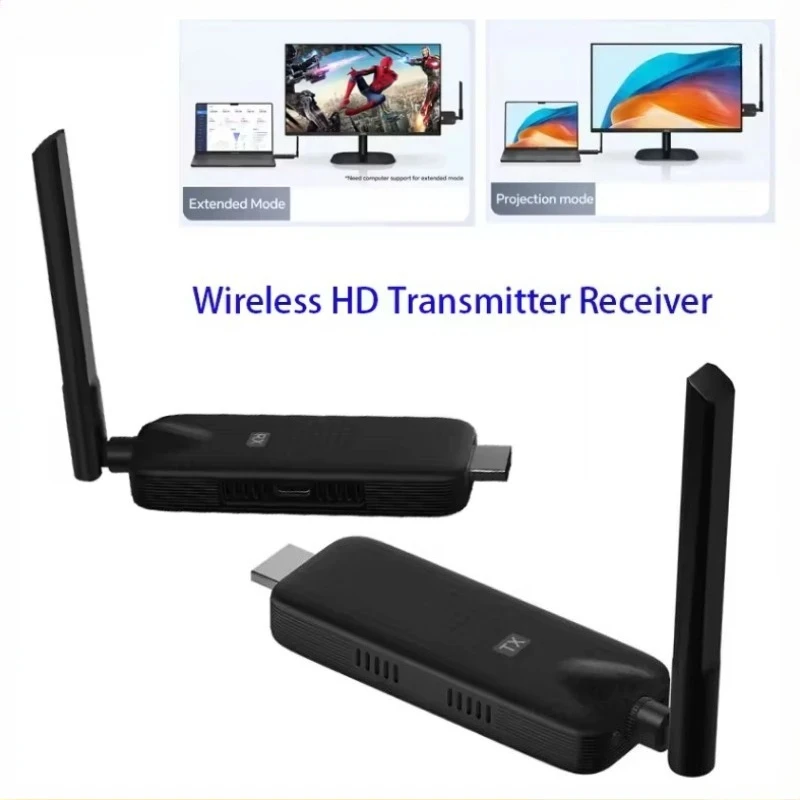 50M Wireless HDMI-compatible Extender Video Transmitter Receiver Display Adapter for Iphone 15 Ipad Pro Laptop To TV Projector
