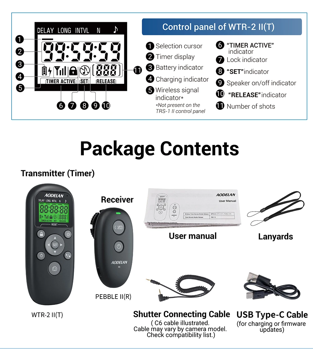Für Panasonic Kamera Timer Fernbedienung Timelapse Intervallometer Auslöser Für G97 S5II S1H S1RII GX1 GX8 G9II G7 G6 G5 G3 G95 – Detail 9