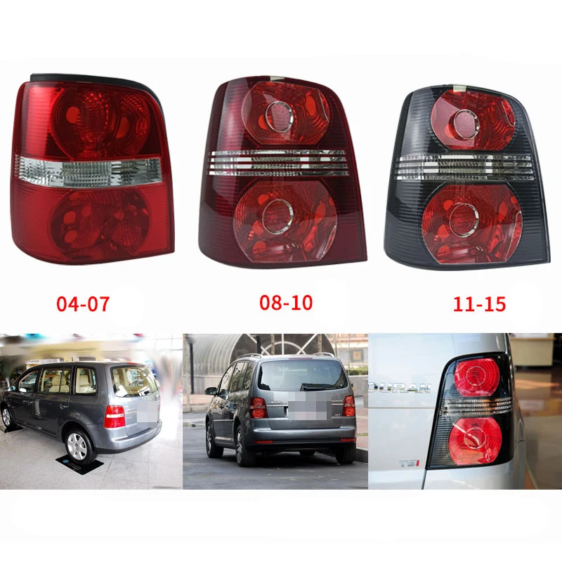 Car Rear Left Right Tail Light Lamp Housing For Volkswagen Touran 2004 2005 2006 2007 2008 2009 2010-2015 Without Bulbs