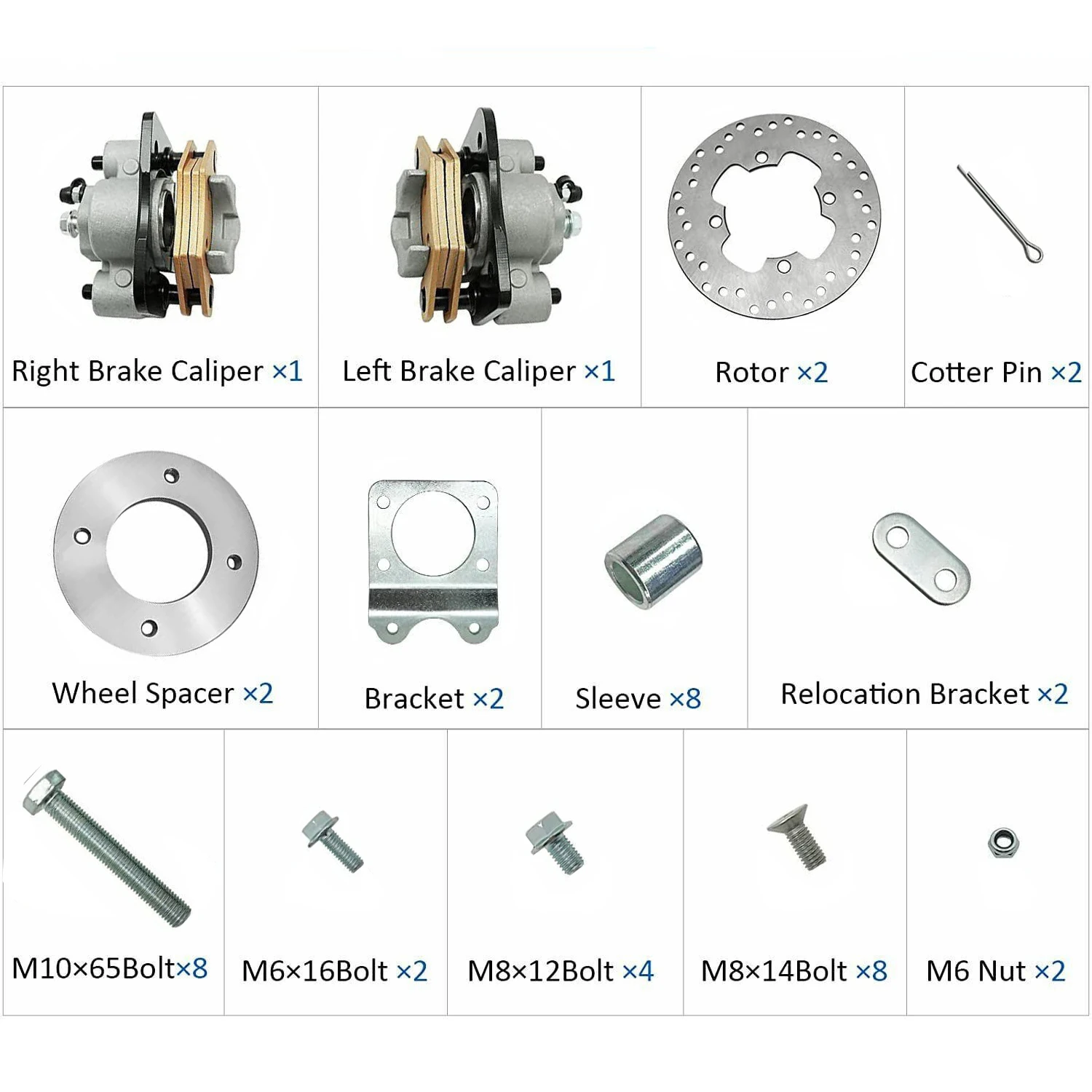 Front Brake Conversion Kit for Honda Fourtrax 300 Rancher 350 Foreman 400 450 Rubicon 500 Rincon 650 TRX 300 350 450 500 650