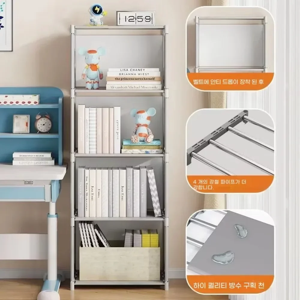 Estante de armazenamento para sala de estar e estudo, quarto, estante simples, estante multicamadas, prateleira quadrada de armazenamento, fácil montagem