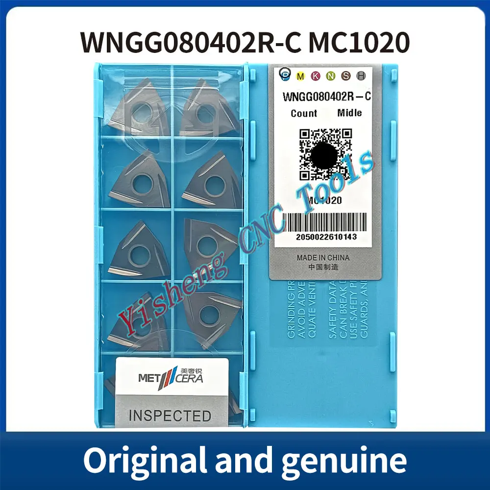 Utensili da taglio METCERA WNGG080402L-C WNGG080402R-C WNGG080404L-C WNGG080404R-C MC1020 PV1120 PV4312 Inserti CNC in metallo duro di tungsteno