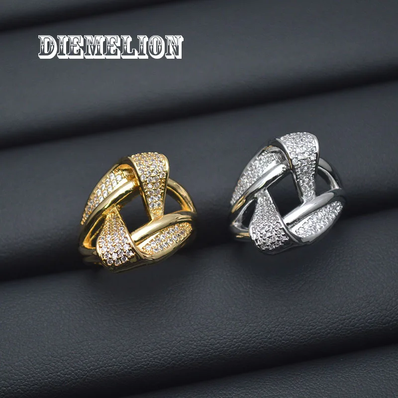 Europe and America Punk Style Hollow Design Two-tone Multilayer Charm Open Rings for Women Men Fashionable Finger Jewelry Gifts