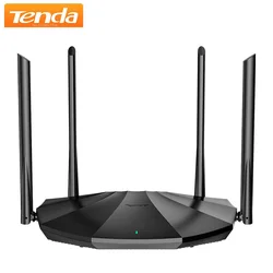 Tenda Router AX1500 WiFi 6 2.4/5GHz Dual Band Gigabit Port Work with Home App Network Cable Wifi Extender AP 4x6dBi Antenna WPA3