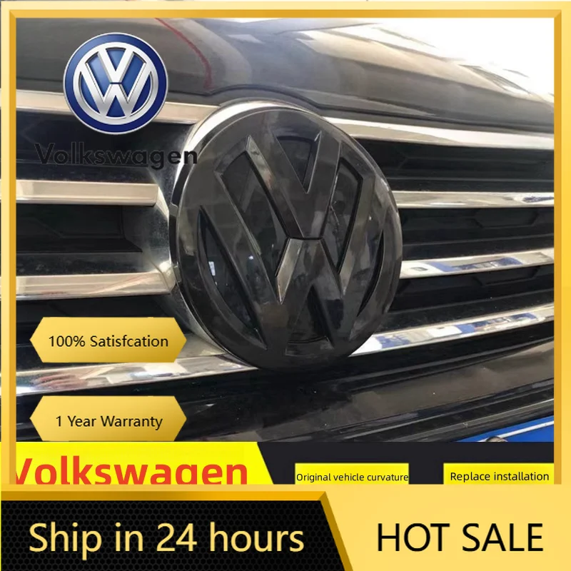 

Новые подстаканники 2026 подходят для Volkswagen T6, ярко-черный, серебристый, матовый, 170 мм, передняя решетка радиатора, логотип + задняя крышка багажника 130 мм