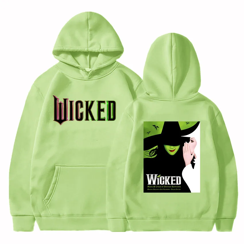 Fantasy Movies Wicked Graphic Hoodies Sudaderas Con Capucha Hooded Casual Women/Men Sweatshirts Film Printing Hoodie Streetwear