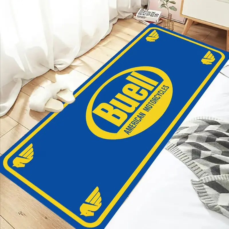 B-Buells Racing Motorcycle Carpet Garage Mat Racing Cool Moto Display Motorcycle Display Mat Hallway Anti-slip Home Decor Rug