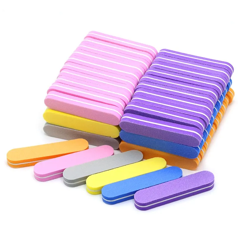 100Pcs Mini Buffing Lixar Arquivos Bloco Pedicure Manicure Care Nail Art Buffer Polonês Manicure Pedicure Nail File Tools