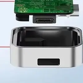 2 in 1 Portable Metal Magnetic Wireless Charger for Apple Watch8 7 6 5 4 3 2 With Keychain Type C Charging Pad for Iwatch Series