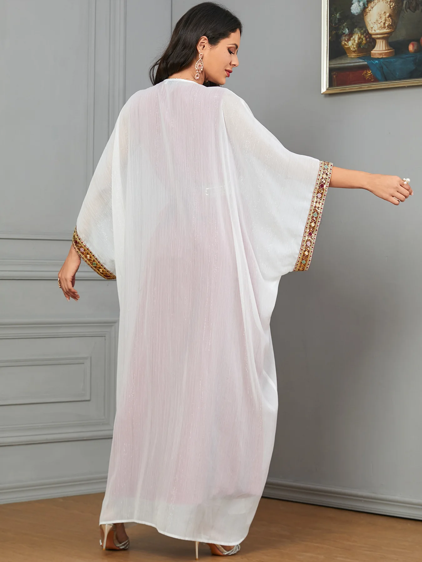 Robe de soirée musulmane Eid pour femmes, Abaya Ramadan, Robe longue avec ceinture, Caftan marocain, VestiEducational Largos, Dubai Jalabiya, 2024, Ensemble 2 pièces