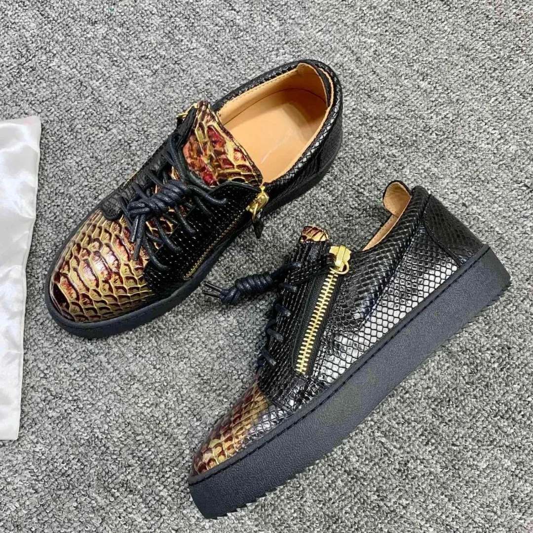 

New Fashion Casual Sneakers for Men Brand Designer Women Tennis shoes Luxury Real Leather GZ Loafers Sports shoes 35-48 G0075