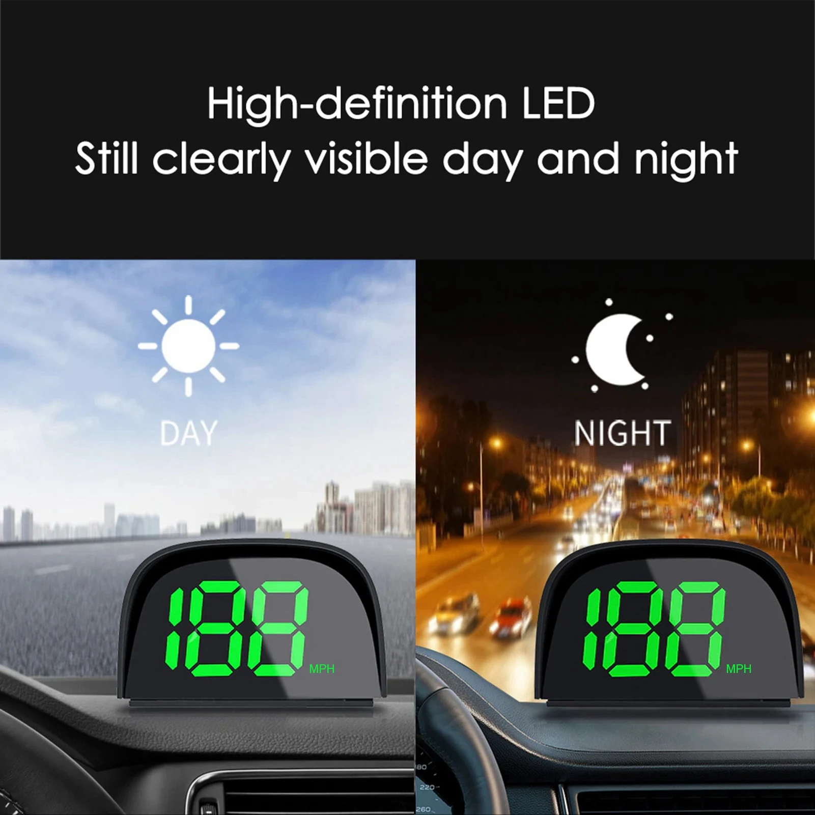 Car HUD Car HeadUp Display Car Global Position System Speedometer Digital Display Speed Meter Electronic Accessories For All Car