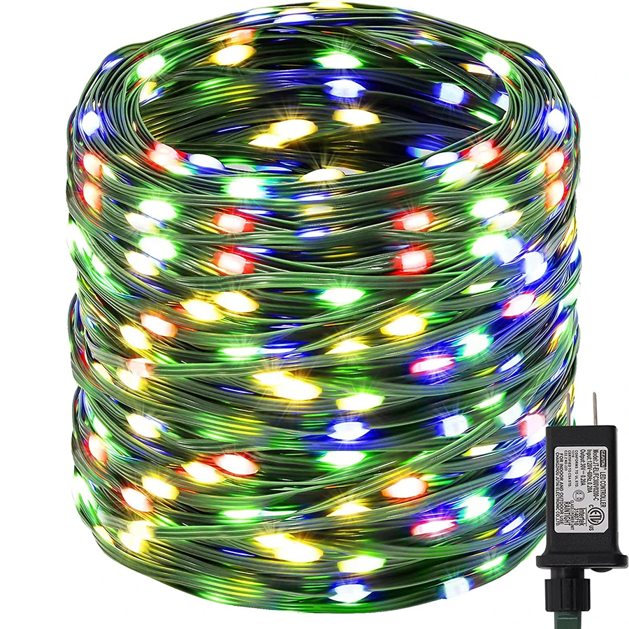 Waterproof 100M 800LEDs Christmas Fairy String Lights Outdoor Garland 8 Modes Garden Patio Lights for Party Wedding Home Decor