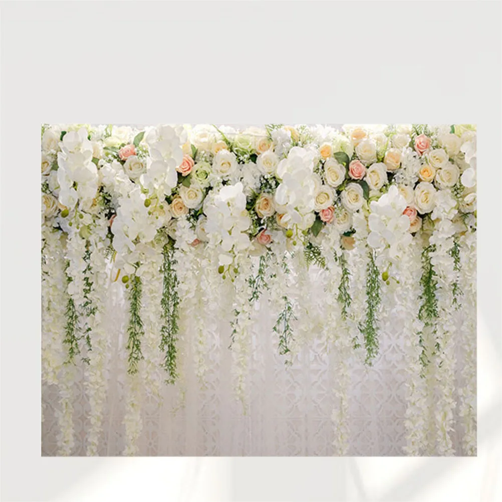 

210x150cm 3D Rose Orchid Wedding Photography Backdrop Cloth Exquisite Workmanship Beautiful Colorful Creative Backdrop Photo