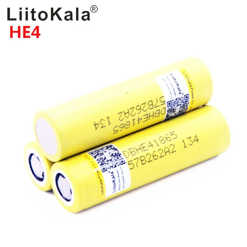 LiitoKala HE4 18650 akumulator Li-lon 3.6V 2500mAh może utrzymać, Max 20A,35A rozładowanie na wysokim poziomie