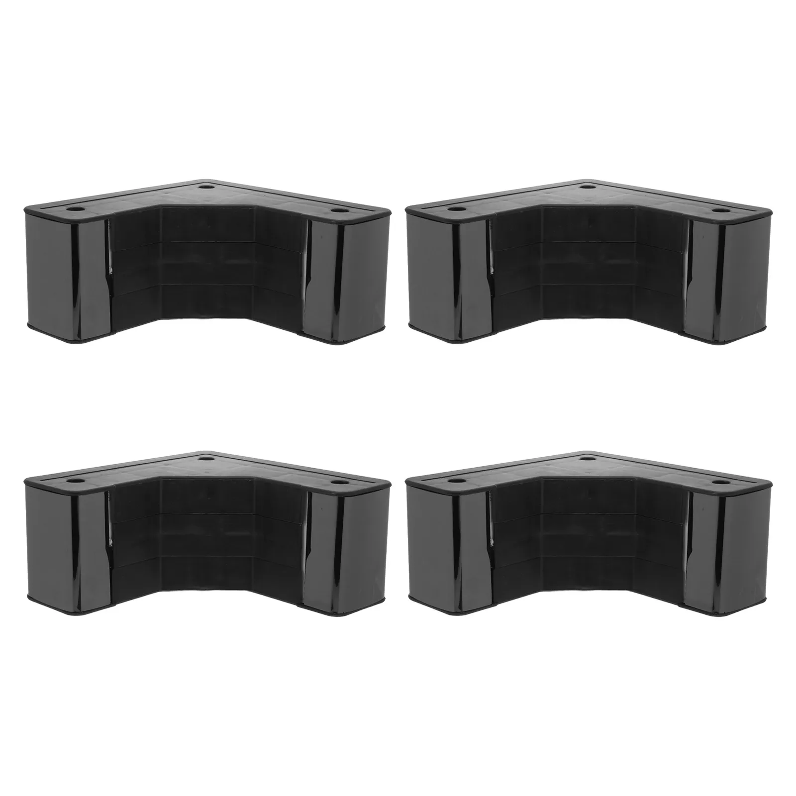 

4Pcs Furniture Support Feet Black Metal L Shaped Legs Moistureproof Bed Sofa Table Riser Replacement Couch Extension Kitchen