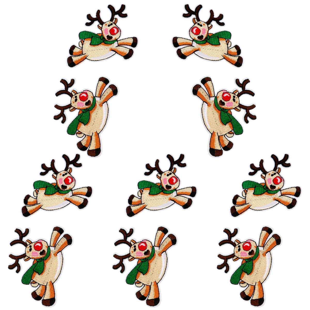

10pcs Embroidery Patches Appliques Christmas Style Lovely Iron On Clothes Decoration Merry Christmas Durability