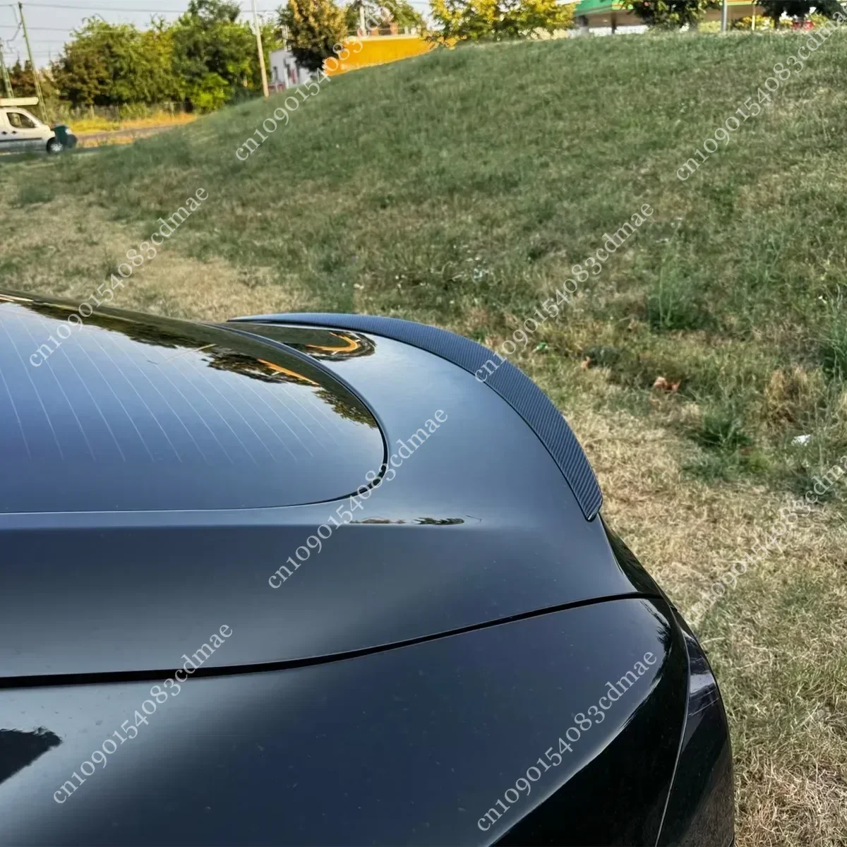 Tesla Model S 2012-2023 고품질 ABS 소재 뒷 트렁크 리드 부츠 스포일러 스플리터 바디 키트 튜닝 UV 코트 글로스 블랙 썸네일 2