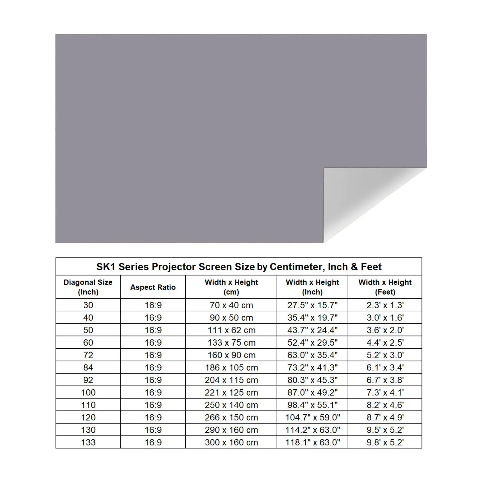 Projectiescherm Reflecterende stoffen doek Hoge helderheid 72 84 92 100 110 120 130 133 inch voor DLP LED 3D-projectorbeamers