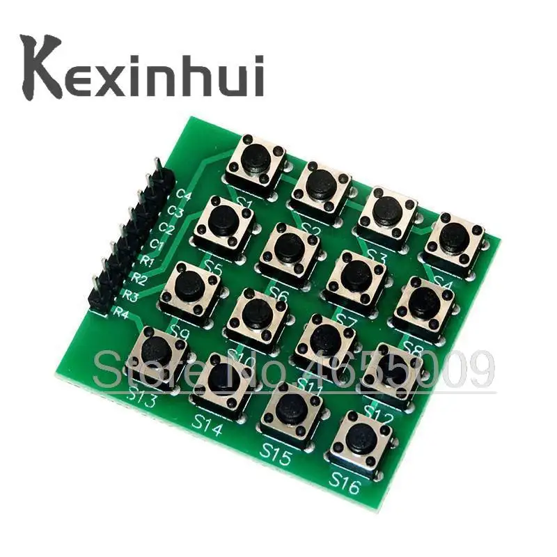 8pin 4x4 4*4 Matrix 16 Keys Button Keypad Keyboard Breadboard Module MCU for arduino Diy Kit