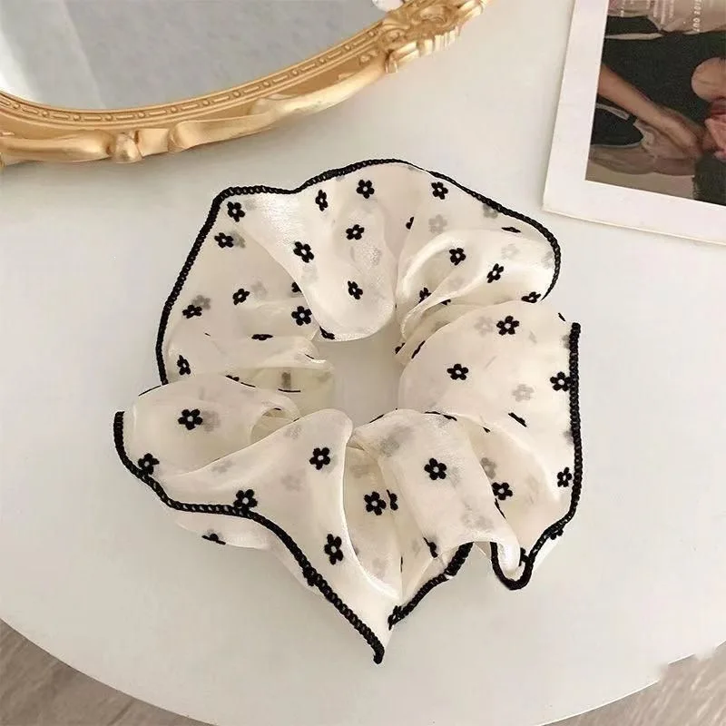 3-teiliges Modisches Hochwertiges Spitzen-Haargummi-Set mit Guter Elastizität für Frauen und Mädchen als Haaraccessoires und Pferdeschwanzhalter – Detail 4