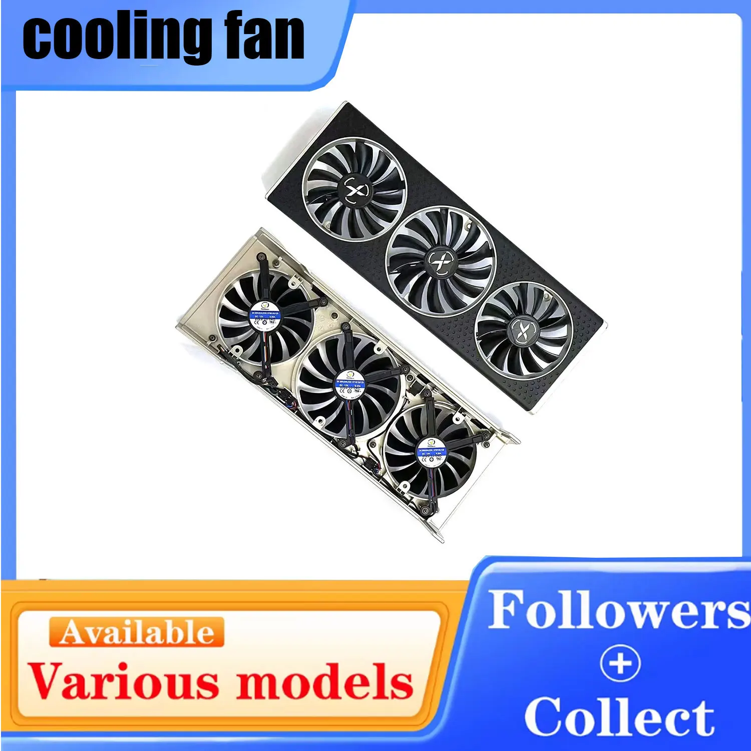 Cooling fan and casing CF9015U12S CF1015U12S suitable for XFX RX6700 XT 12GB overseas version OC graphics card