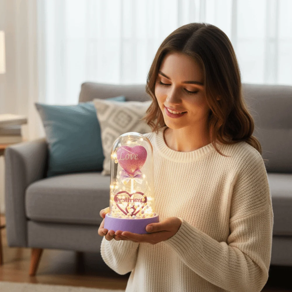 Romantisches Geschenk, transparentes Leuchten, LED-Licht, romantisch, schön, Valentinstag-Dekorationen, bunte Kugeln, LED-Liebeslampe, Hochzeit