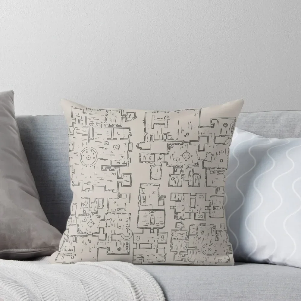 D&D Dungeon Map Throw Pillow Cushion Child Sofa Cover pillow