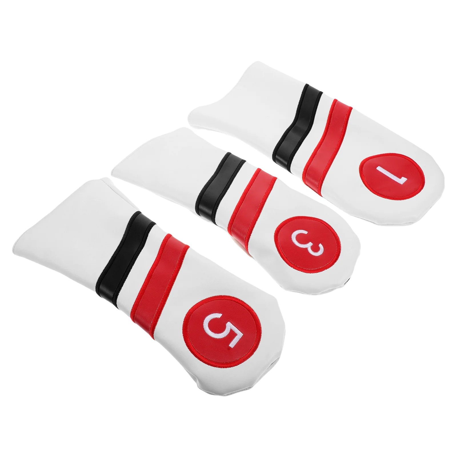 3 Pcs Sleeve Golf Club Cover Pu Putter Protectors Pole Sleeves Accessories Covers Lover Gifts