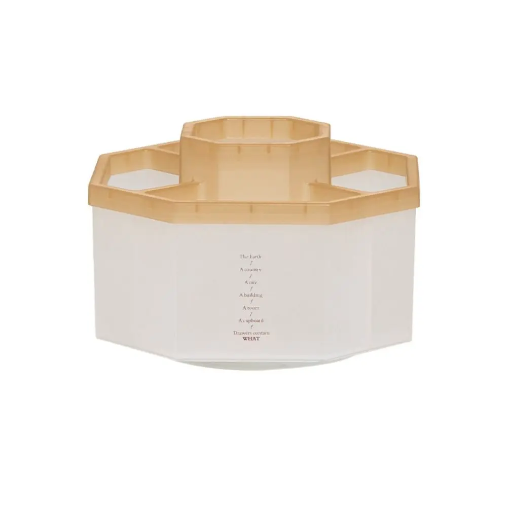 Stationery Organizer 360° Rotating Pen Holder Storage Box Dust-proof Makeup Brush Holder 5-Grid Large-capacity