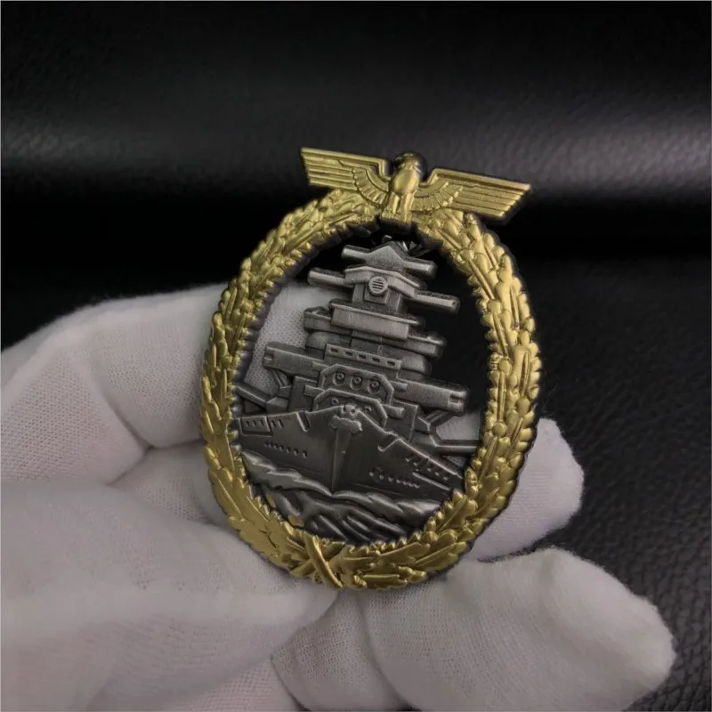 Atacado de medalhas comemorativas de metal combinando com cores douradas e prateadas, broches de navegação para navios, turismo estrangeiro