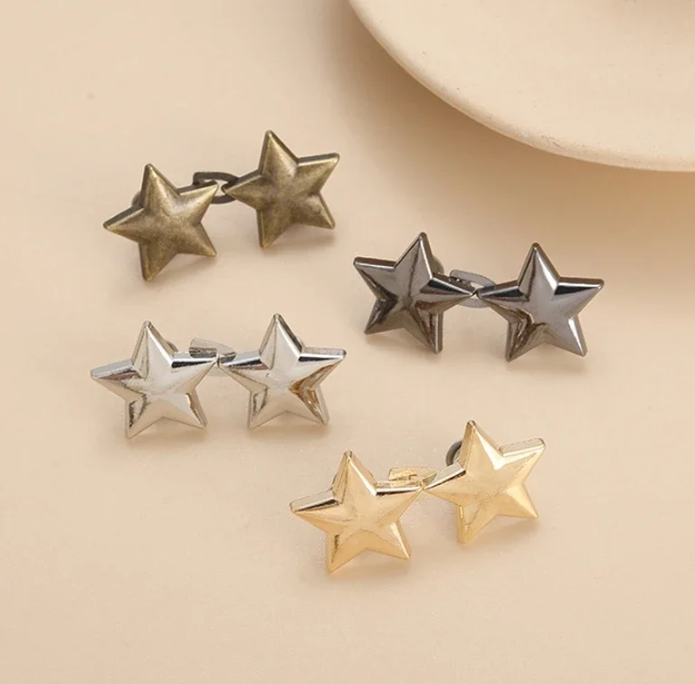 Fashion Tighten Waist Buckle Alloy Star Brooches Pins Clip Adjustable Snap Button Jeans Buttons Detachable Clothing Accessories