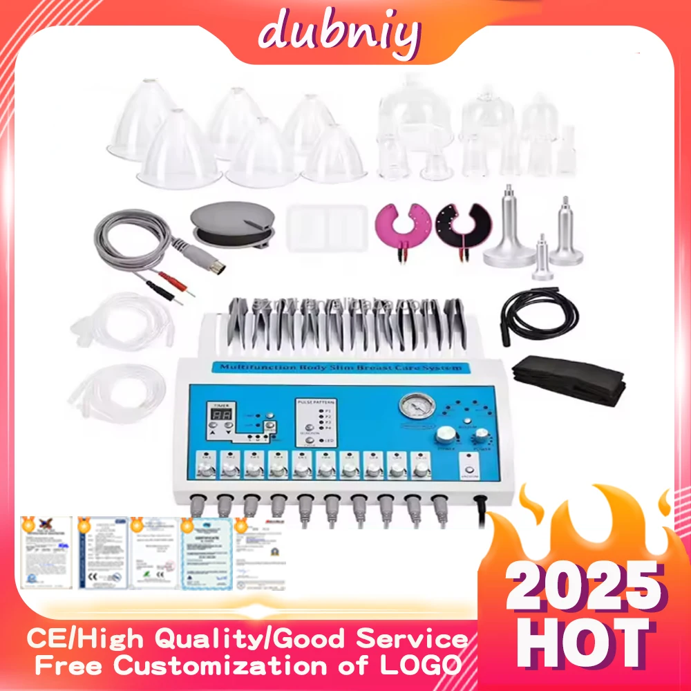 

Dubniy 2 in 1 EMS Vacuum Massage Therapy Machine Enlargement Pump Lifting Breast Enhancer Massager Cup and Body Shaping Equipmen