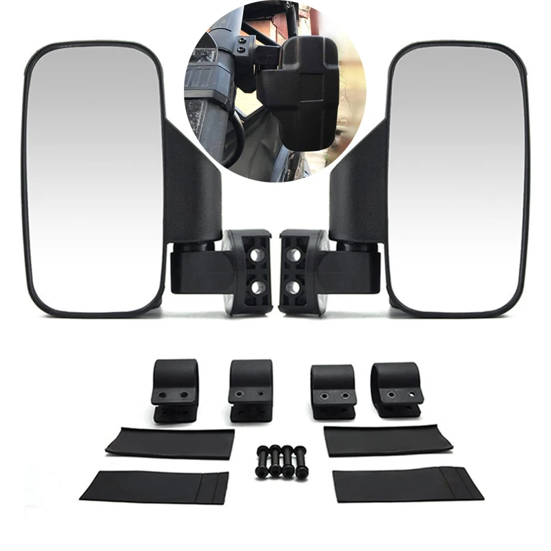Universal 1.5 1.75 2 inch Shockproof Rearview Mirror Center Side Rear View Mirror for UTV ATV Polaris General XP RZR