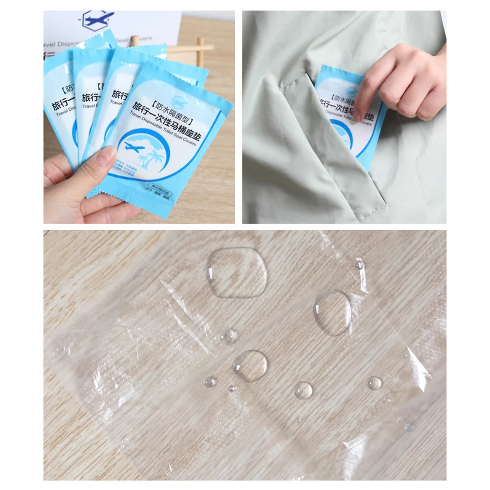 

50Pcs Toilet Seat Covers Disposable Portable Lightweight for Travel Shopping Mall Potty Training Kids Baby Germ Protection
