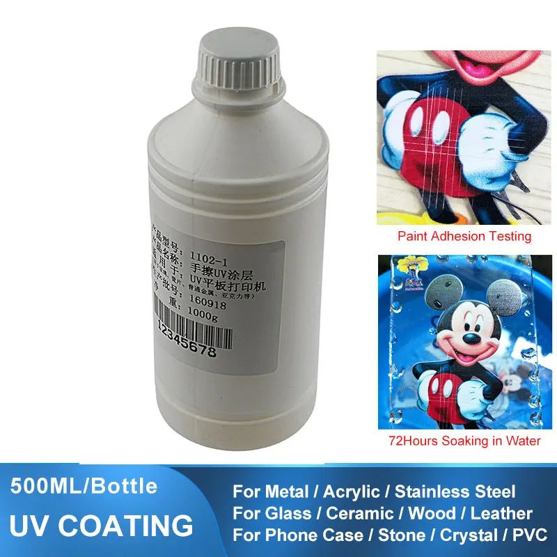 500ML UV Coating Fluid UV Pretreatment Solution For UV Flatbed Printer