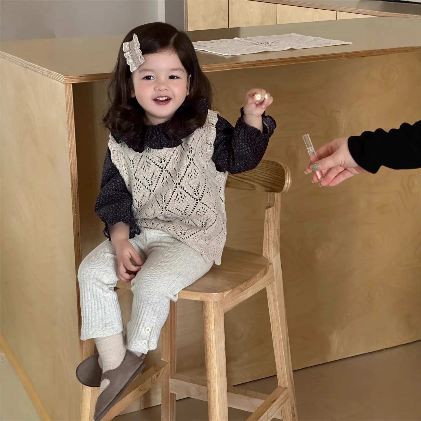 

Baby Doll Top Leggings Set Autumn New Korean Grils Children Loose Casual Sweet Cute Fashionable Soft Comfortable