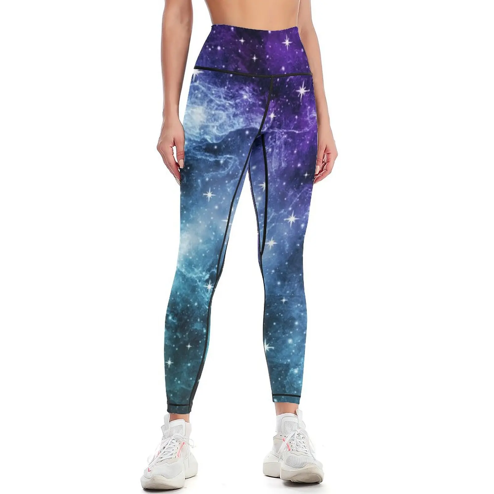 

Purple Teal Galaxy Nebula Dream #1 #decor #art Leggings Women sportwear Fitness clothing Womens Leggings