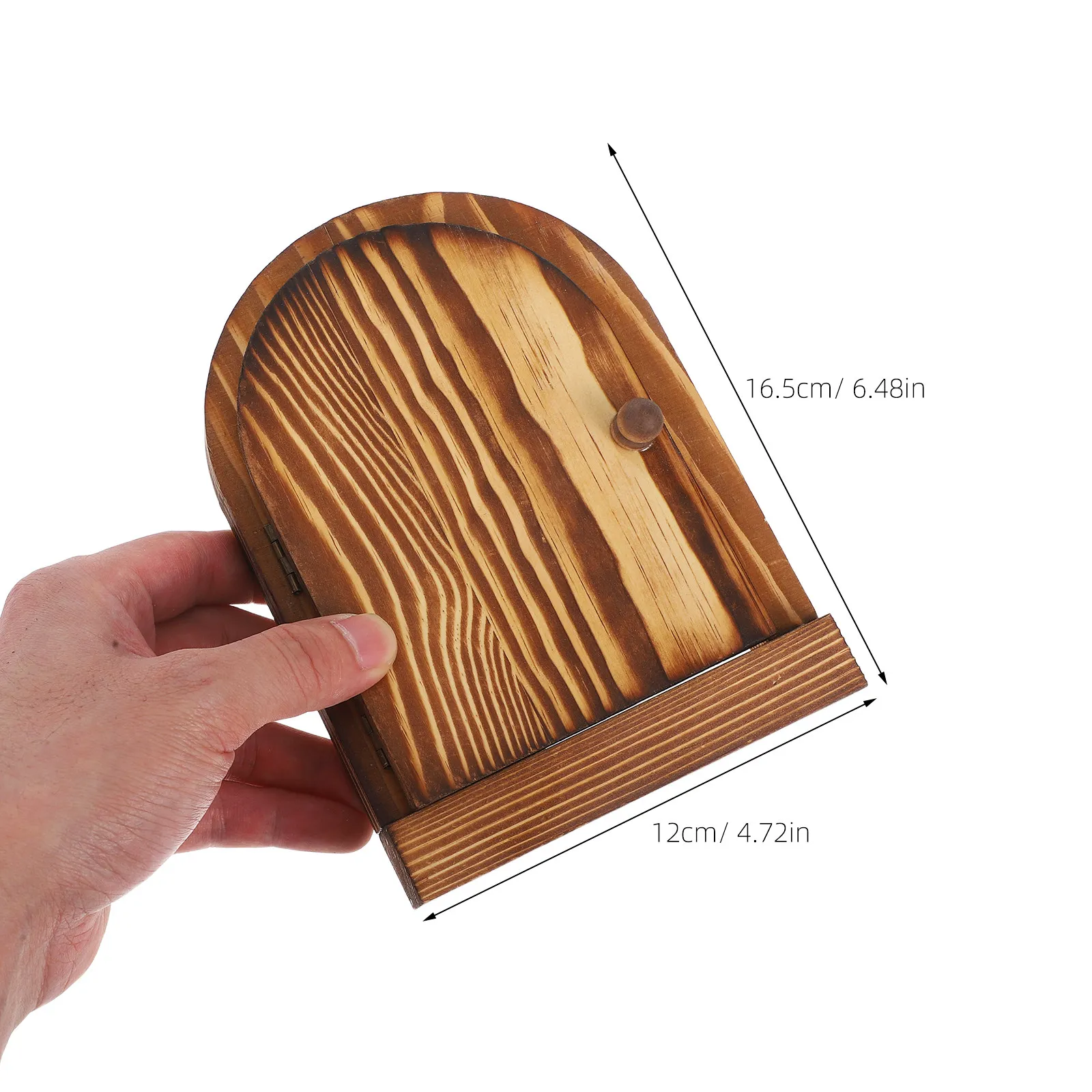 Wooden Door Shaped Light Switch Self Adhesive Decorative Wall Plate for Bedroom Kitchen Bathroom Farmhouse Outlet