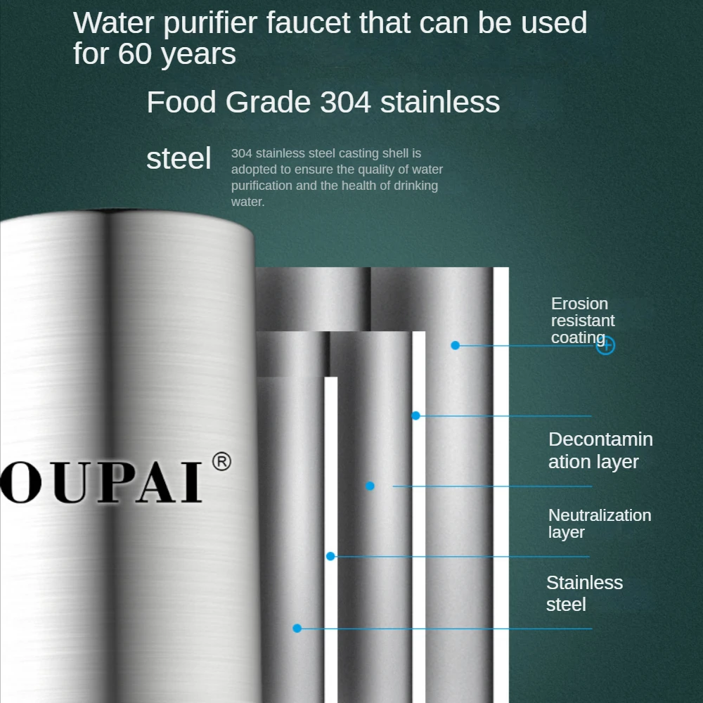 Система фильтрации воды с креплением на кран, 7-ступенчатый фильтр, Водоочиститель из нержавеющей стали 304 для раковины, снижает нагрузку на 99% свинца
