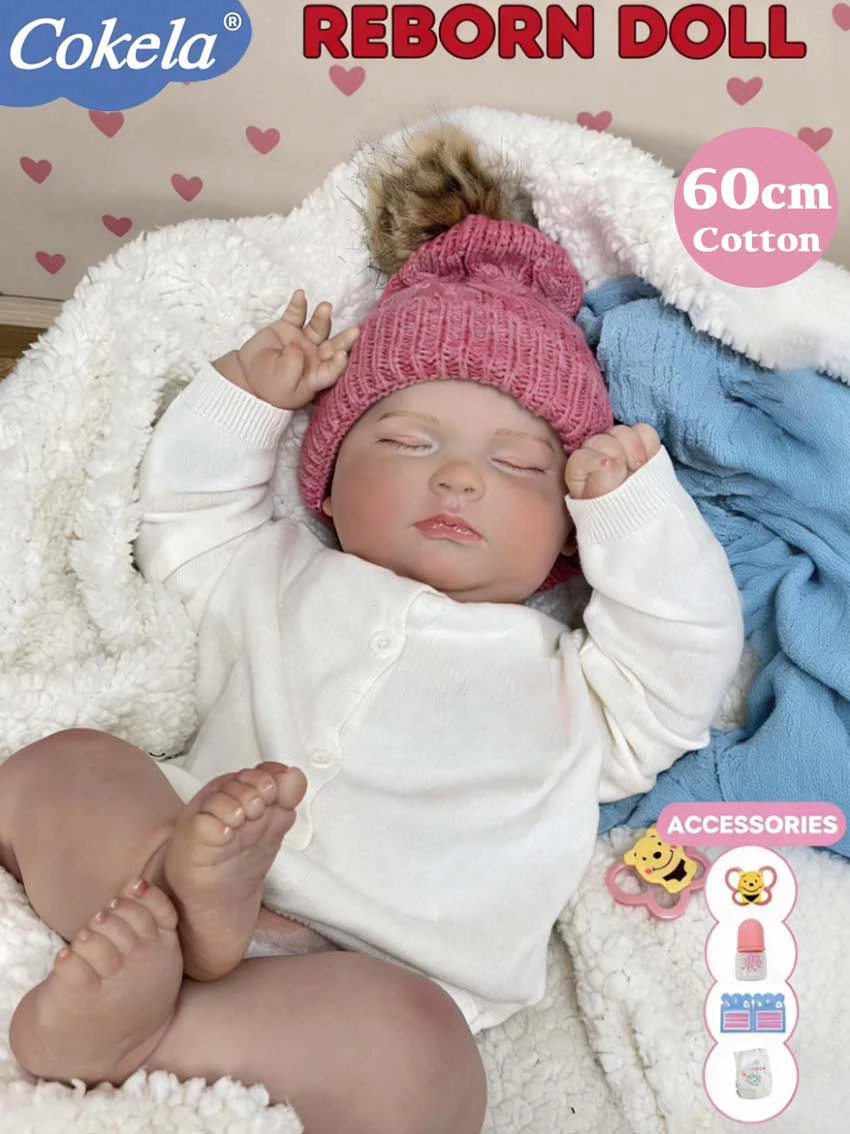 

Реалистичная кукла, милая виниловая кукла, настоящая мягкая на ощупь детская игрушка, кукла для сна, силиконовая кукла Reborn Baby