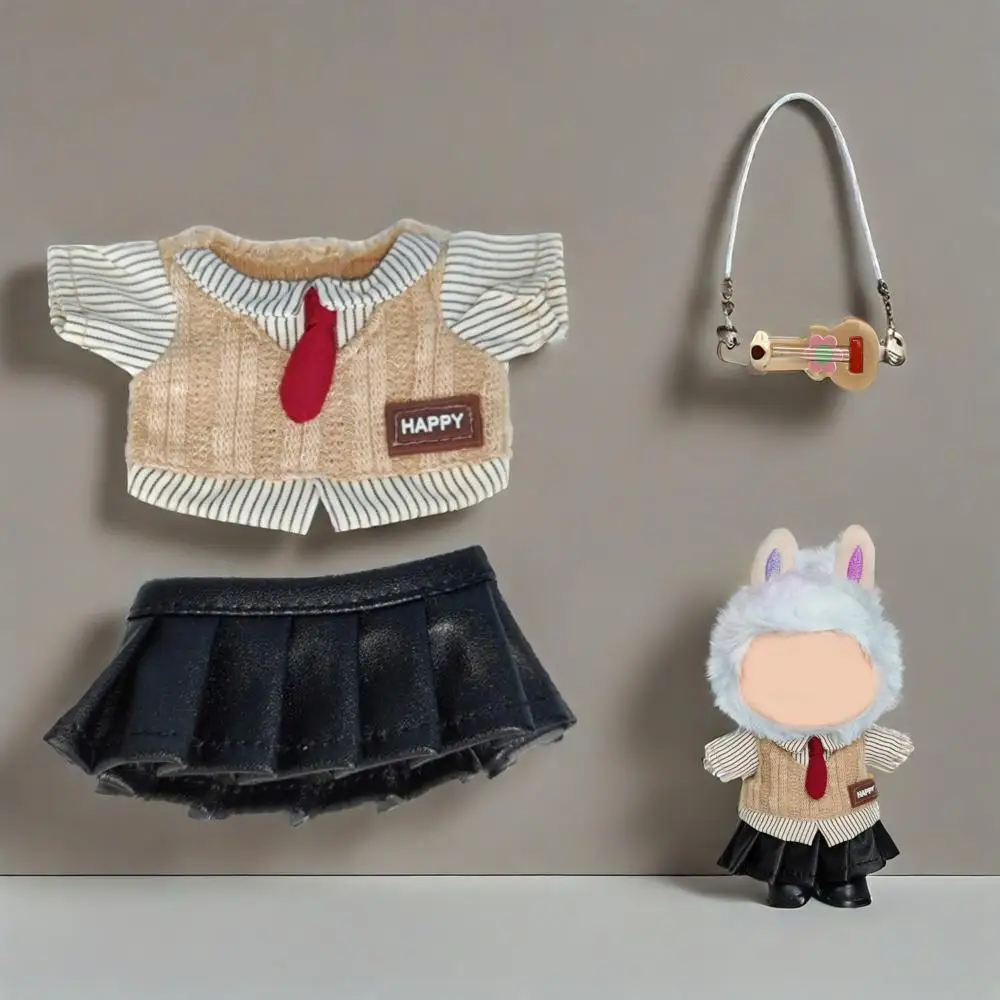 

17cm Clothes For Labubu Doll Hoodies Doll Clothes Color Match Pants Dolls Accessories Cute Decoration Little Cloths
