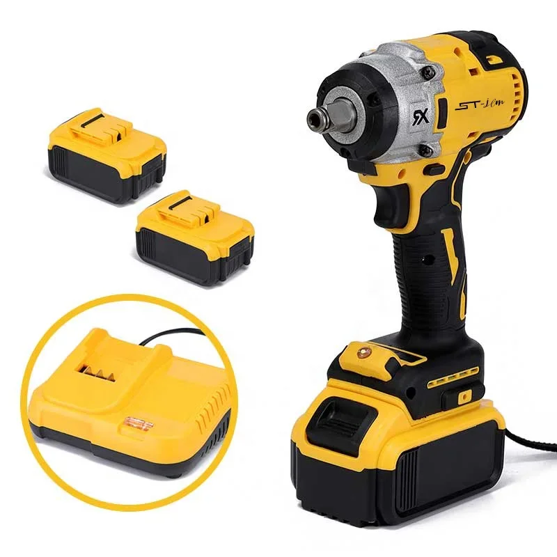 Battery Electric Impact Wrench 20v Industry Cordless Brushless High Torque 1000 N.m