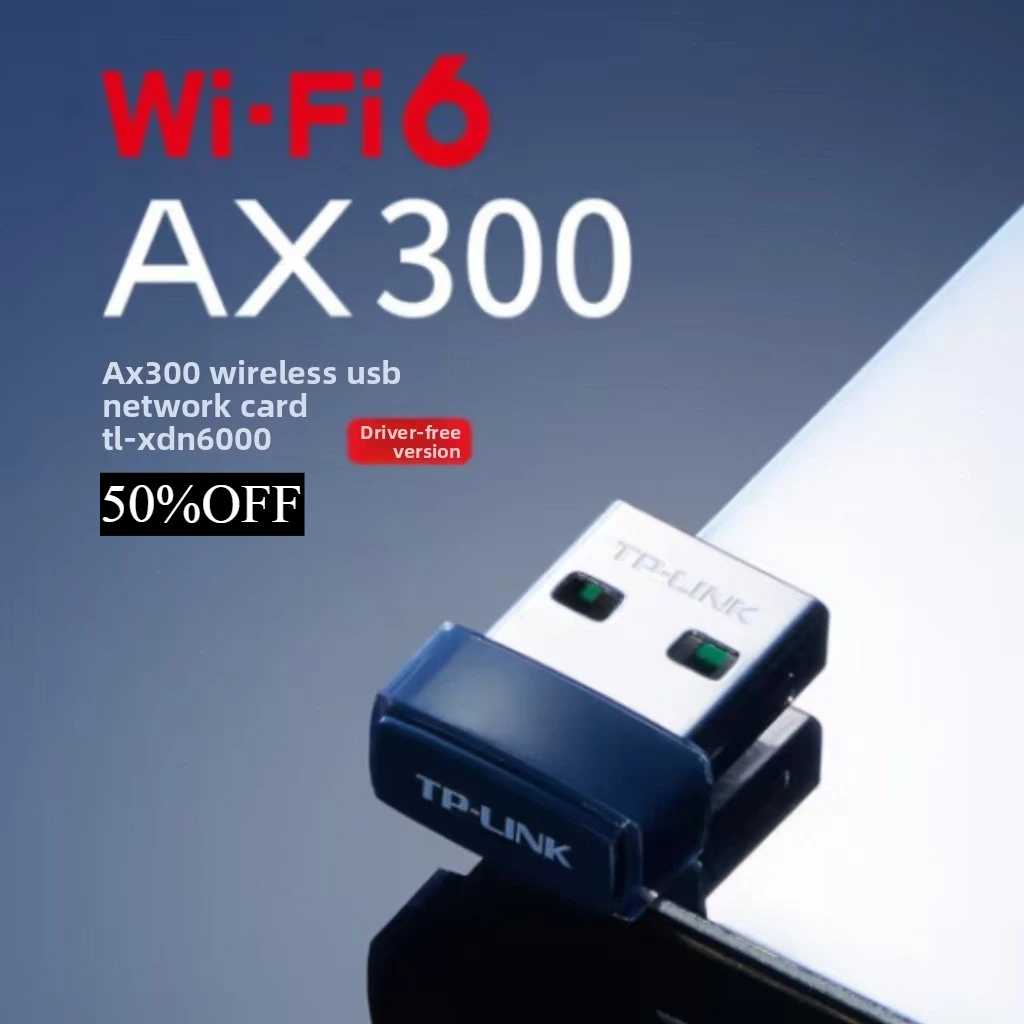 بطاقة شبكة USB لاسلكية ثنائية النطاق TP-LINK WIFI 6 متوافقة مع Windows 7 (32 بت) / 10 (32/64 بت) / 11 (64 بت) TL-XDN7000