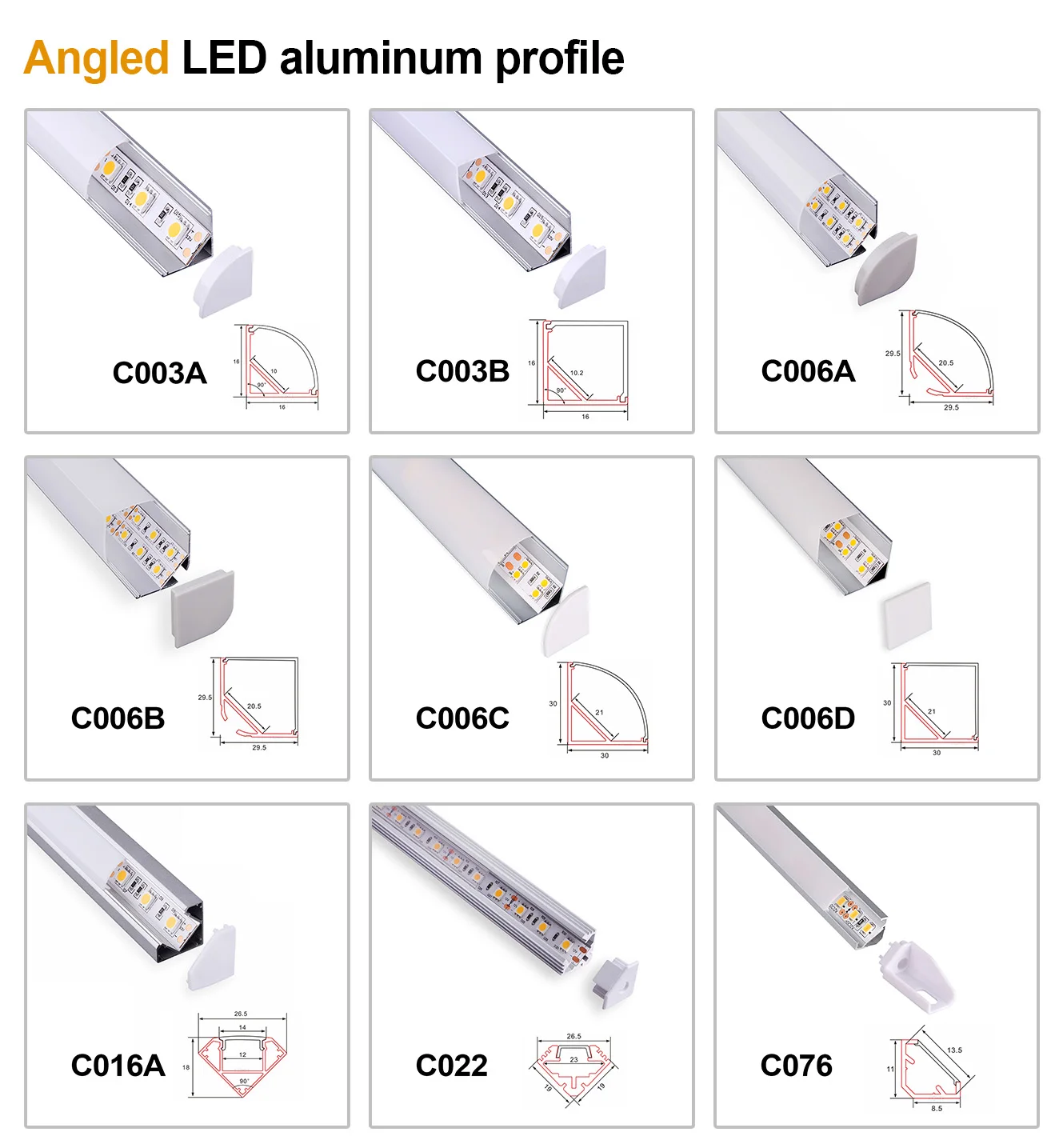 led aluminum profile channel high quality for strip light drywall led aluminum profile channel