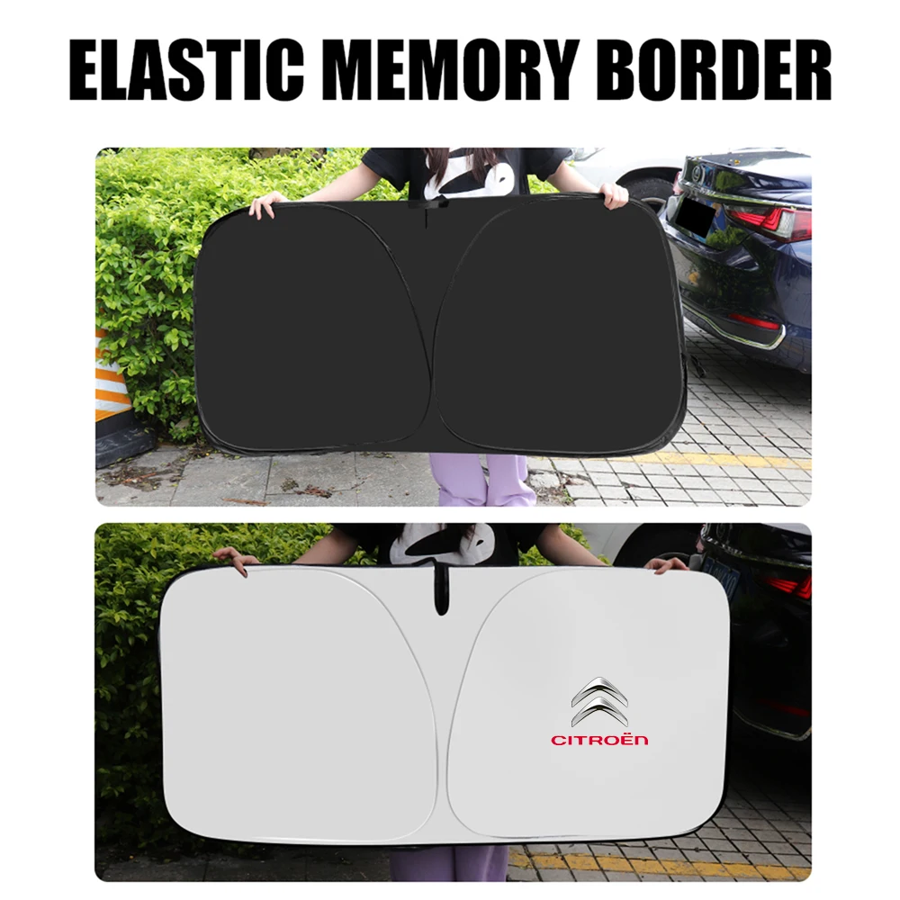 Car Windshield Sunshade Cover Sun Visor UV Protector Accessories For Citroen C1 C2 C3 C4 Picasso C4L CELYSEE C5 Xsara DS Hub Cap view 4