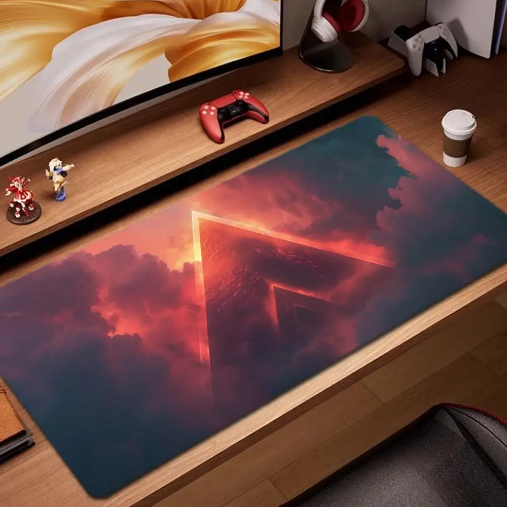kunstpiramide Muismat Spelaccessoires toetsenbordpad XXL grote vergrendelingsrand 900X400 mm tafelmat Gaming muismat