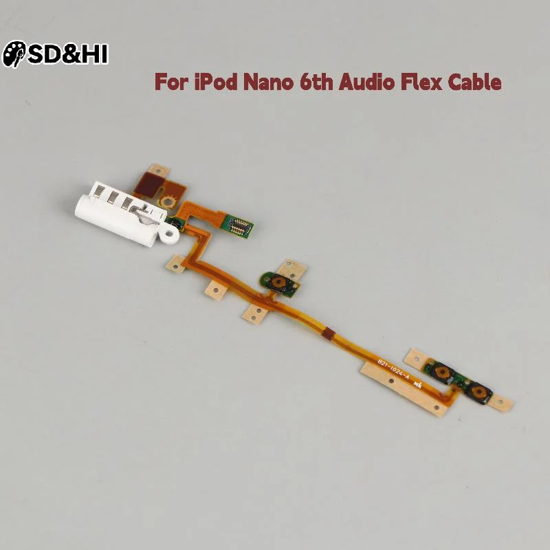 New Power Audio Jack Volume Button Flex Cable For IPod Nano 6 6th Gen White Replacement