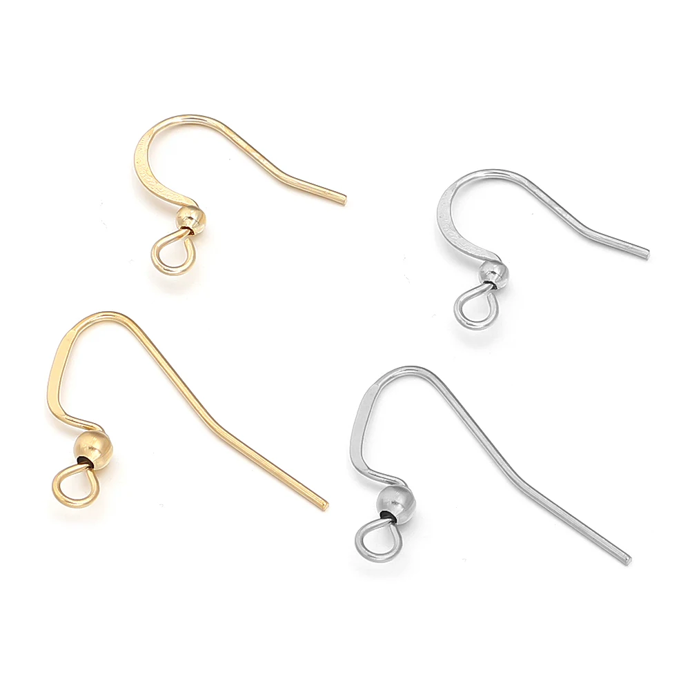 20 قطعة شقة الفولاذ المقاوم للصدأ القرط المشابك السنانير هيبوالرجينيك هوك سلك الأذن لصنع المجوهرات DIY بها بنفسك أقراط النتائج اكسسوارات #6