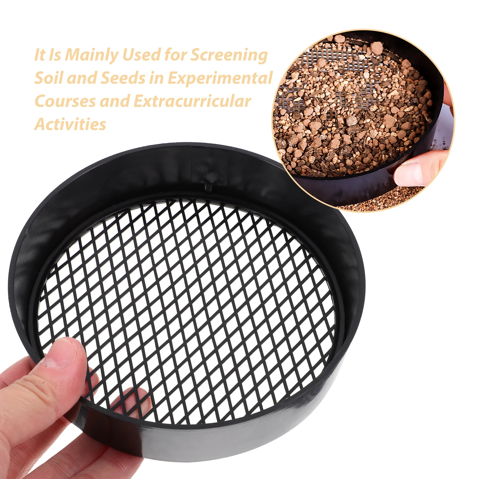 

2 set Handheld Sieve Science Experiment For Kids Plastic Lab Test Sifter With 3 Mesh Sizes Multi-Use Sand Sifting Tool Toddler